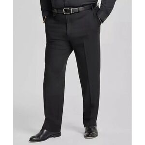 Men's Black Classic-Fit Solid Suit Pants Unhemmed Size 48Wx39L E06784
